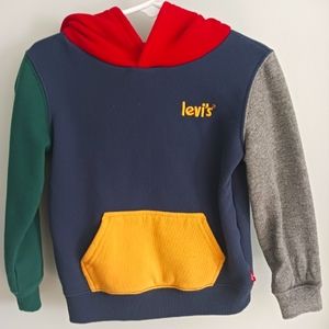 Levi's Toddler Boys Color Blocked Pullover Fleece Hoodie 3T